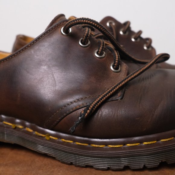 Doc Martens mens oxfords Made in England leather Brown Size 9 - Picture 2 of 11